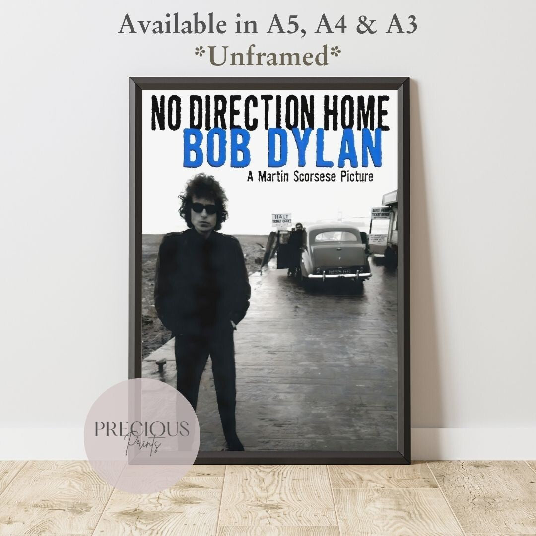 Bob Dylan: No Direction Home / Music Movie Poster A5 A4 A3 Fast Free Delivery