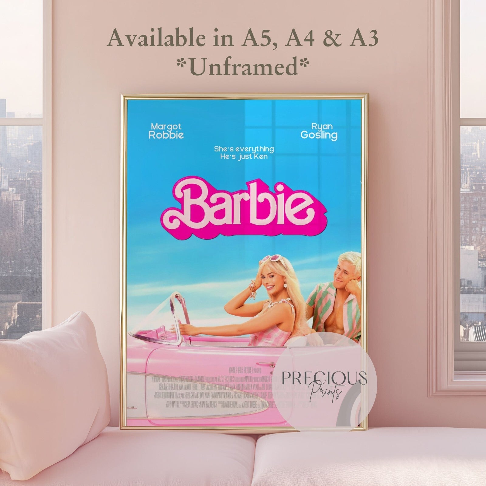 Barbie 2024 Movie Poster / A5 A4 A3 Unframed / Fast Delivery / High Quality