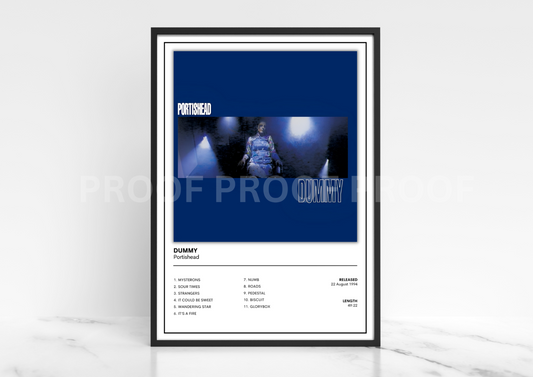 Dummy Portishead Album Single Cover Poster / Music Gift / Christmas Gift