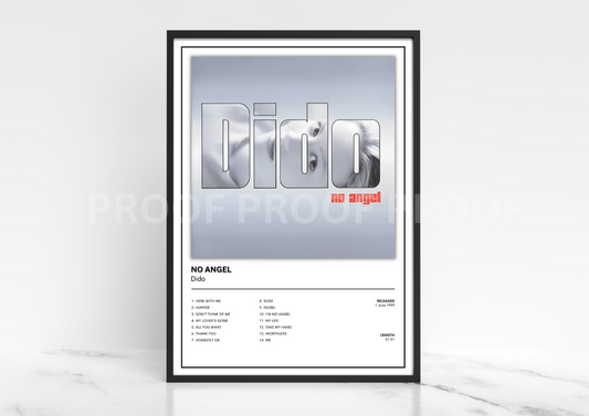 Dido No Angel Album Single Cover Poster / Music Christmas Gift