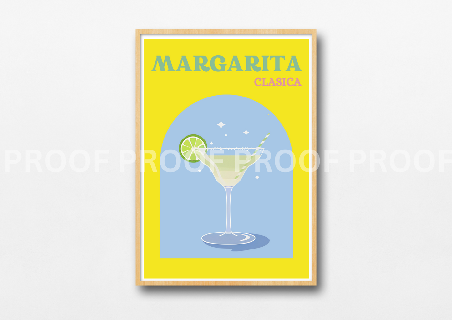 Colourful Cocktail Posters / Preppy Wall Art / A5 A4 A3 Unframed