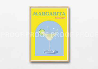 Colourful Cocktail Posters / Preppy Wall Art / A5 A4 A3 Unframed
