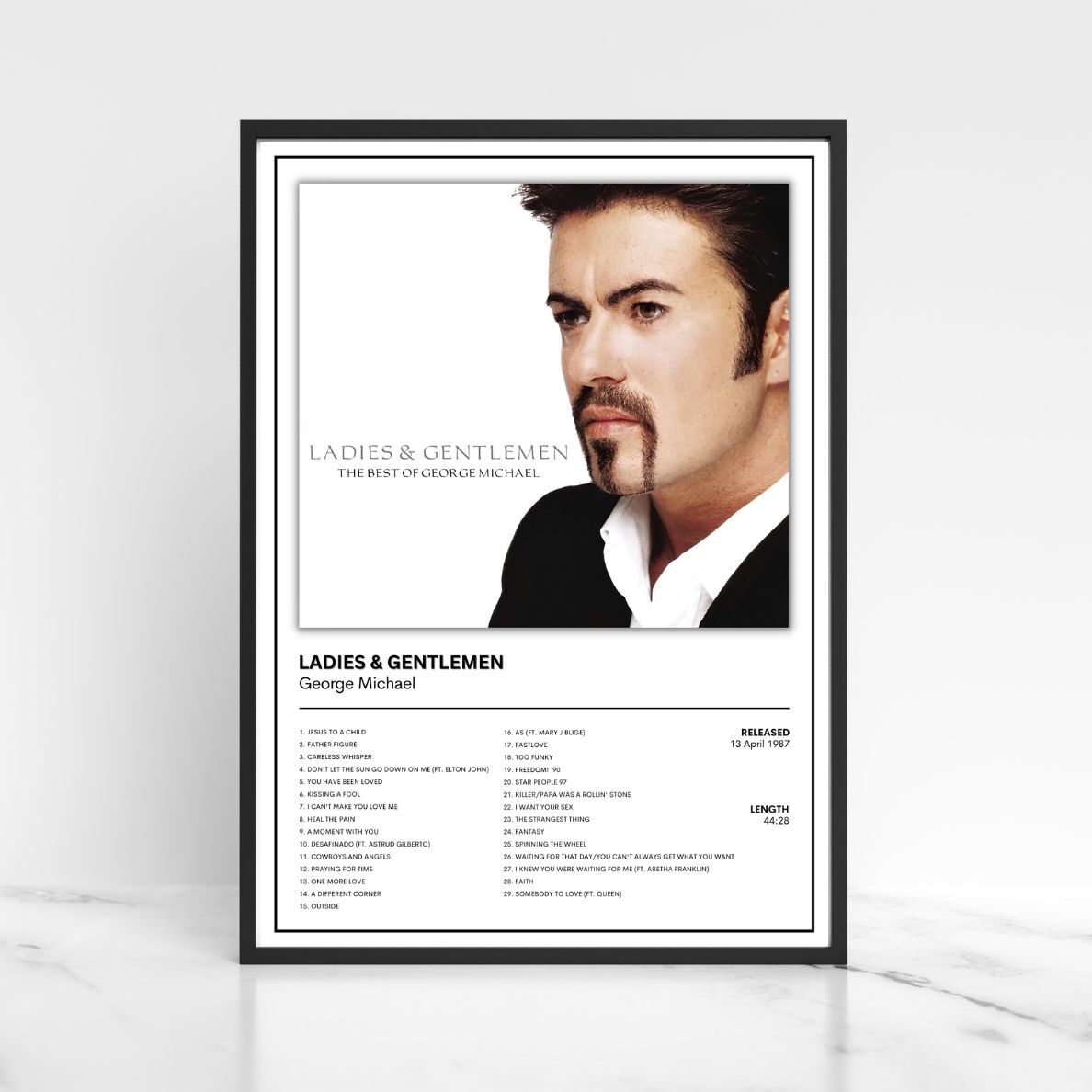 George Michael Music Album Single Cover Poster / Music Gift A5 A4 A3