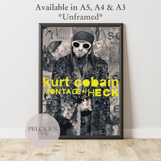 Kurt Cobain Montage of Heck Music Movie Poster A5 A4 A3 Fast Free Delivery