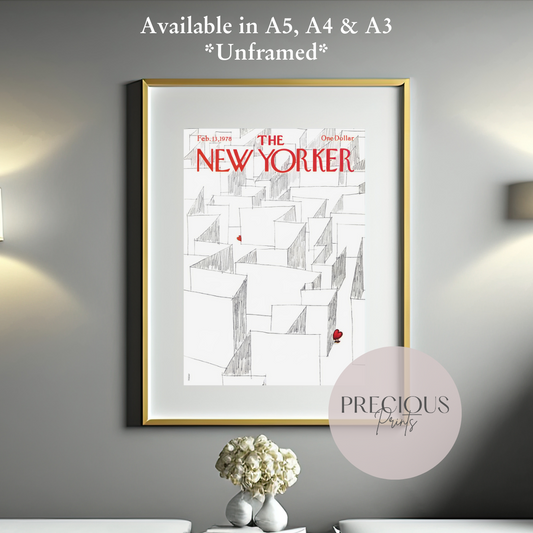 The New Yorker 13 February 1978 Print / Vintage Wall Art / Robert Weber
