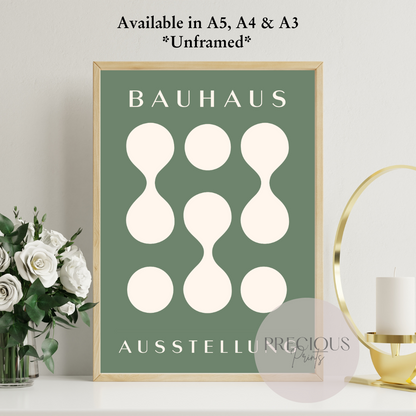 Sage Green Bauhaus Print A5 A4 A3 Art Exhibition Sage Green Poster