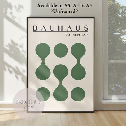 Sage Green Bauhaus Print A5 A4 A3 Art Exhibition Sage Green Poster