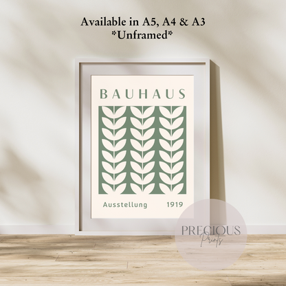 Sage Green Bauhaus Print A5 A4 A3 Art Exhibition Sage Green Poster