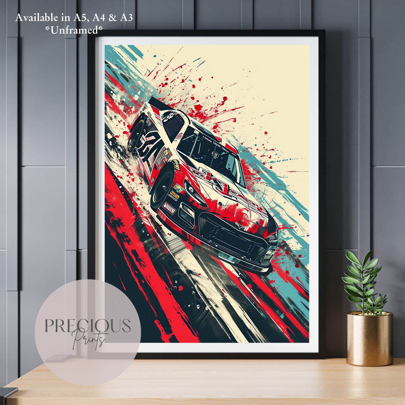 High Speed Race Sports Car Wall Art Print Poster / A5 A4 A3 Unframed Classic Car