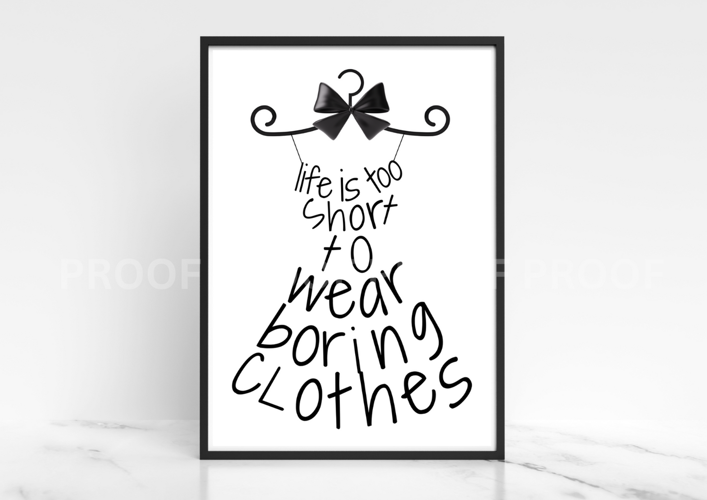 Fashion Poster Wall Art Print Home Decor Typography A5 A4 A3
