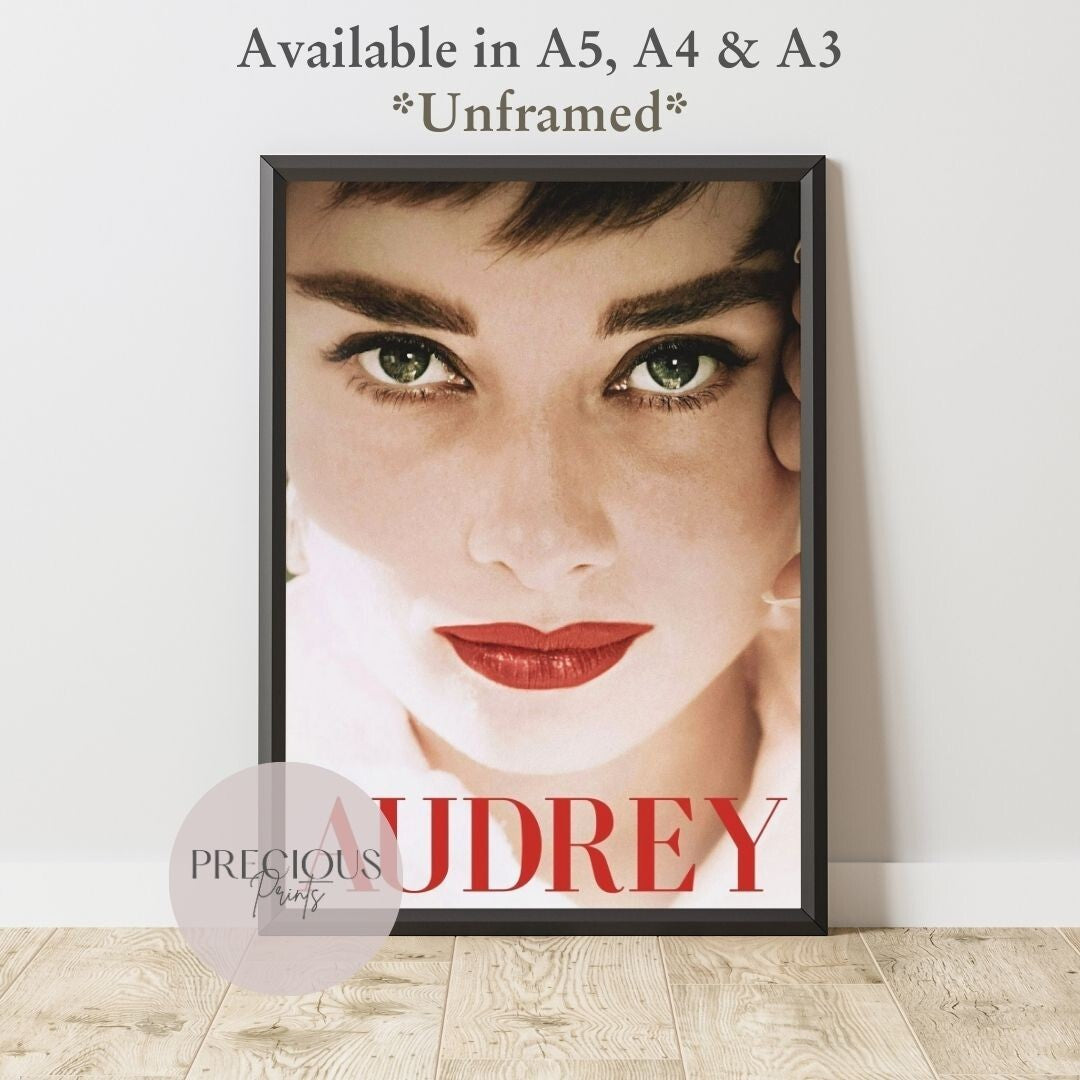 Audrey Hepburn 2020 Movie Poster A5 A4 A3 Fast Free Delivery Vintage Classic