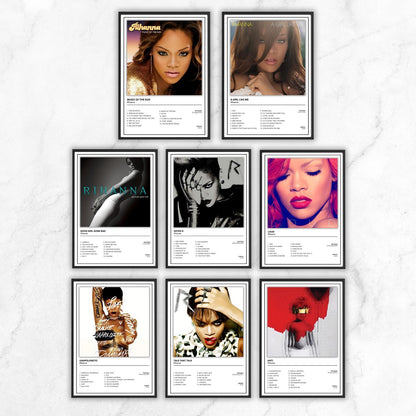 Rihanna Full Collection of Album Cover Wall Posters A5 A4 A3