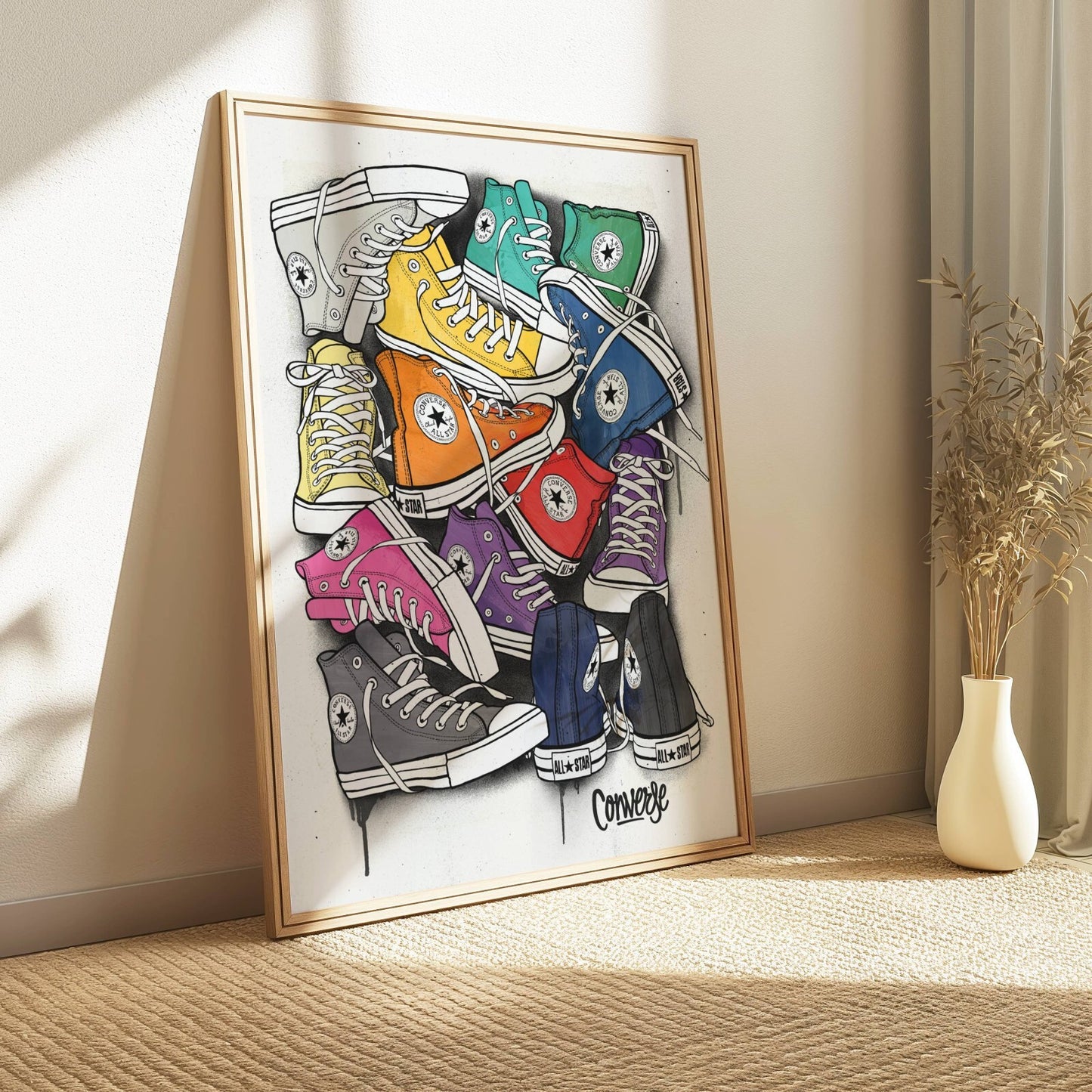 Converse Wall Art Poster / Preppy Trendy Retro Colourful Wall Art Tween