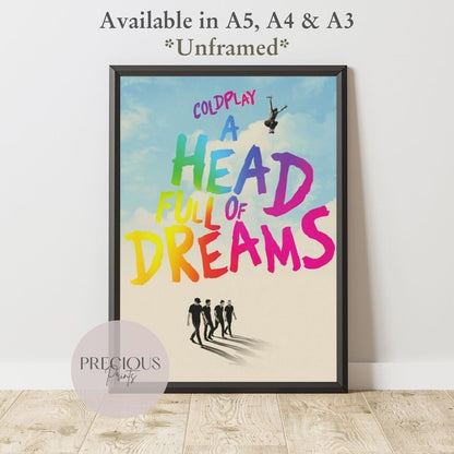 Coldplay A Head Full of Dreams Music Movie Poster A5 A4 A3 Fast Free Delivery