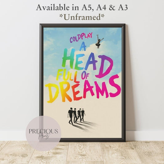 Coldplay A Head Full of Dreams Music Movie Poster A5 A4 A3 Fast Free Delivery