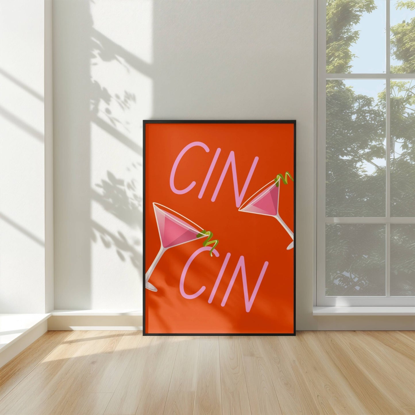 Set of 3 Cin cin Pasta Night Kitchen Bar Trendy Art Modern Print Preppy