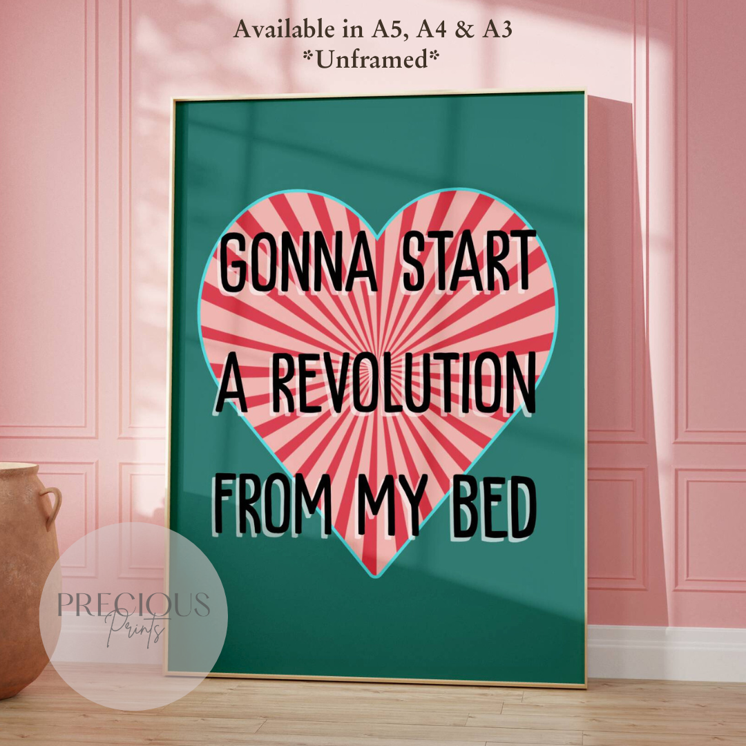 Oasis Lyric Poster Don't Look Back In Anger / Music Print / A5 A4 A3 Unframed