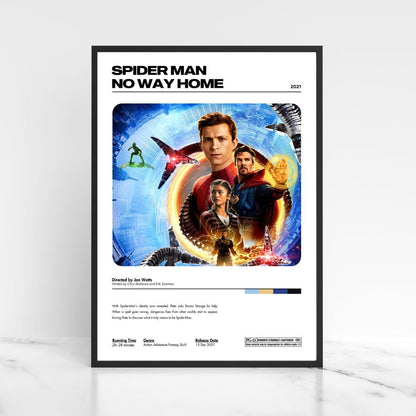 Spider Man : No Way Home 2021 Minimalist Art Movie Poster Unframed A5 A4 A3