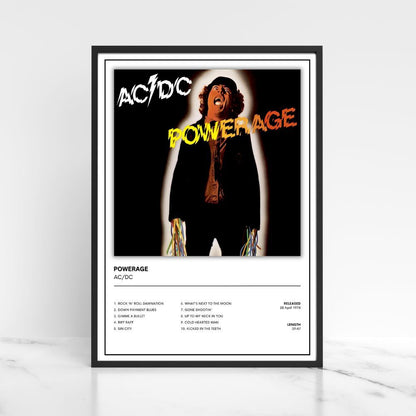 AC/DC  Album Single Cover Music Poster / Music Gift A5 A4 A3
