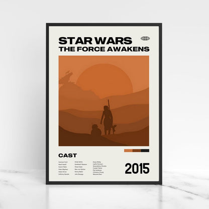 Star Wars : The Force Awakens 2015 Minimalist Movie Poster Unframed A5 A4 A3