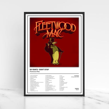Fleetwood Mac Music Poster Album Cover Poster / Music Poster A5 A4 A3