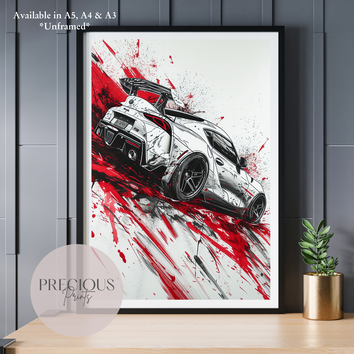 Toyota Supra Sports Car Wall Art Print Poster / A5 A4 A3 Unframed Classic Car