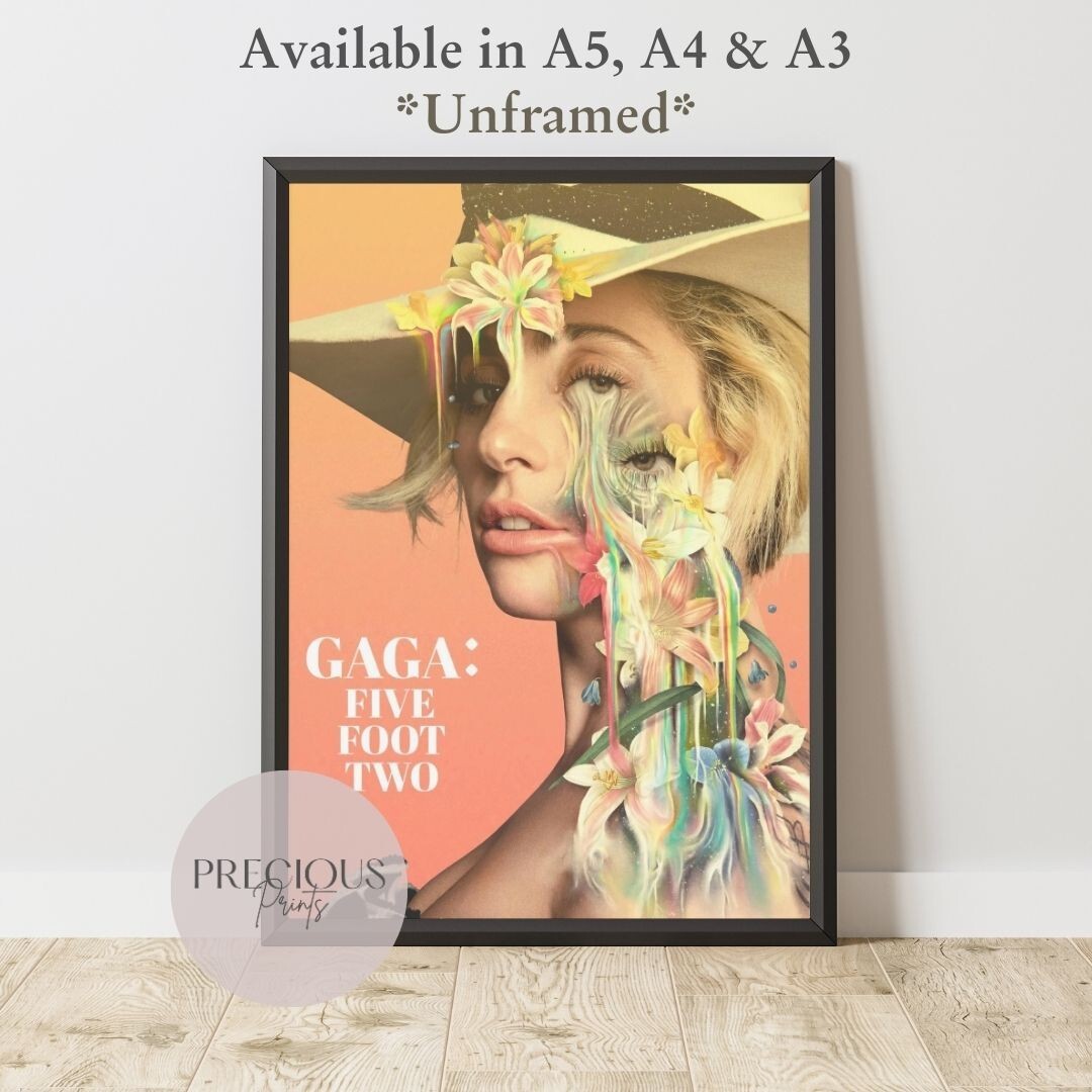 Lady Gaga: Five Foot Two Music Movie Poster A5 A4 A3 Fast Free Delivery