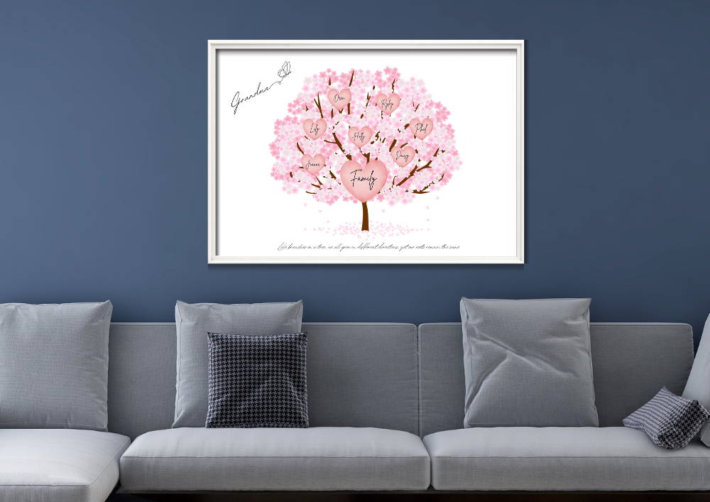 Personalised Family Tree / Mothers Day / Grandma's Day / Family Print A5 A4 A3