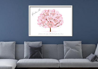 Personalised Family Tree / Mothers Day / Grandma's Day / Family Print A5 A4 A3