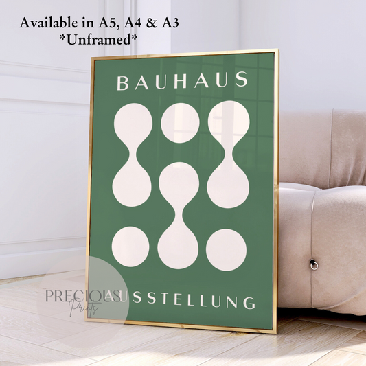 Sage Green Bauhaus Print A5 A4 A3 Art Exhibition Sage Green Poster