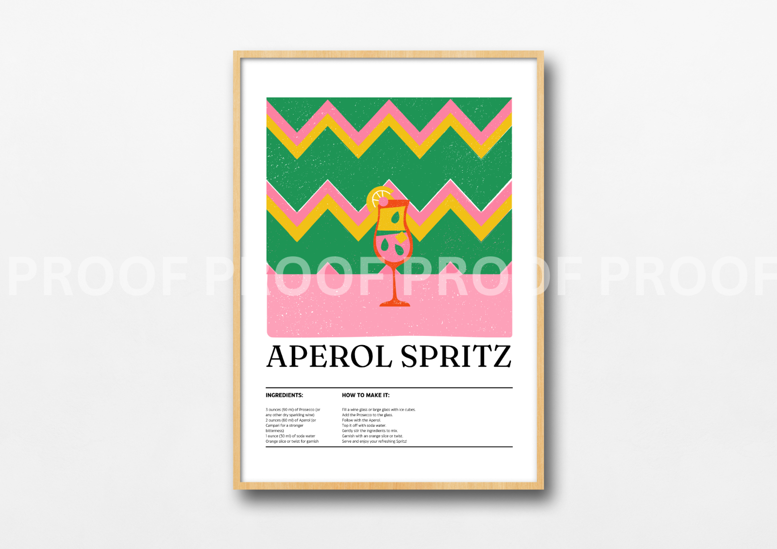 Colourful Cocktail Preppy Prints Poster / Vintage Retro Prints