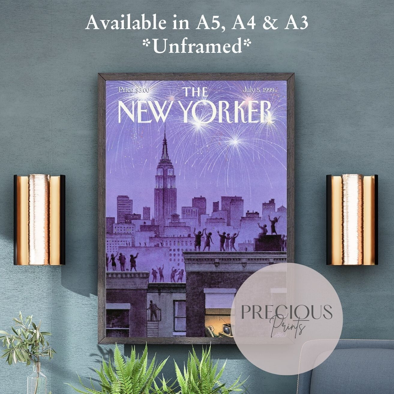 The New Yorker 5 July 1999 Wall Art Print Lou Brooks / A5 A4 A3 / Unframed