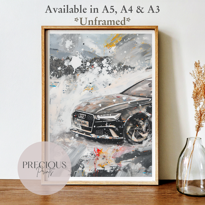 Audi RS6 Sports Car Wall Art Print Poster / Super Car Unframed Classic Cars
