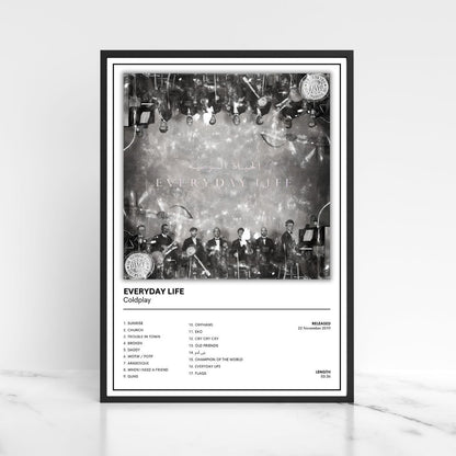 Coldplay Album Poster Full Collection A5 A4 A3 Album Cover Unframed