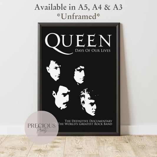 Queen: Days of Our Lives Music Movie Poster A5 A4 A3 Fast Free Delivery