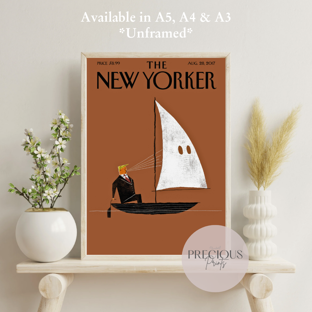 The New Yorker 28 August 2017 Wall Art Print / Artist David Plunkert 'Blowhard'