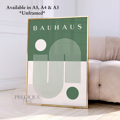 Sage Green Bauhaus Print A5 A4 A3 Art Exhibition Sage Green Poster