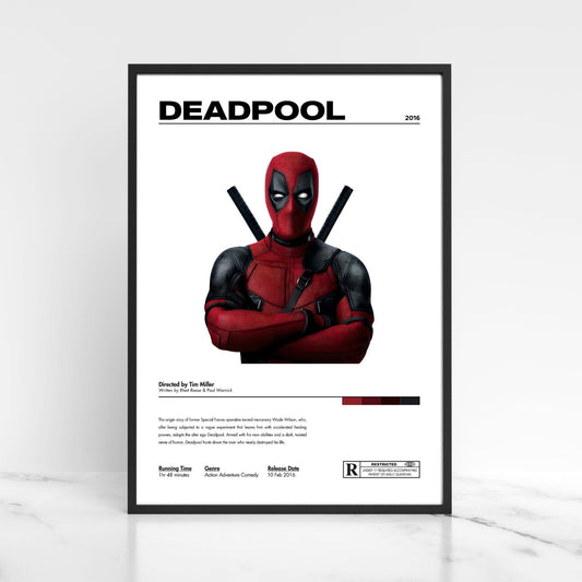 Deadpool 2016 Movie Poster A5 A4 A3 Unframed High Gloss Print