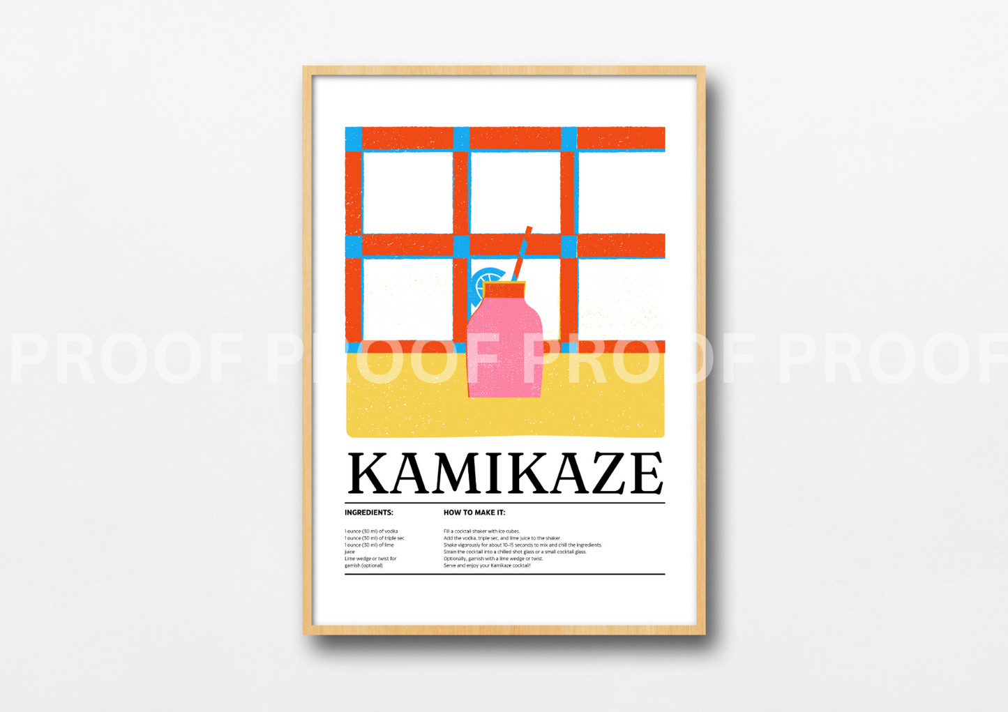 Colourful Cocktail Preppy Prints Poster / Vintage Retro Prints