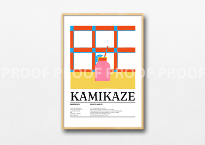 Colourful Cocktail Preppy Prints Poster / Vintage Retro Prints