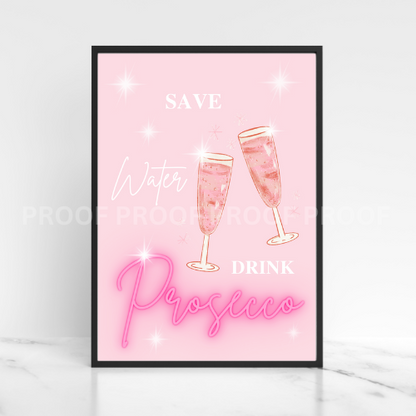 Set of 3 Colourful Pink Retro Kitchen Humour Art Poster Art A5 A4 A3