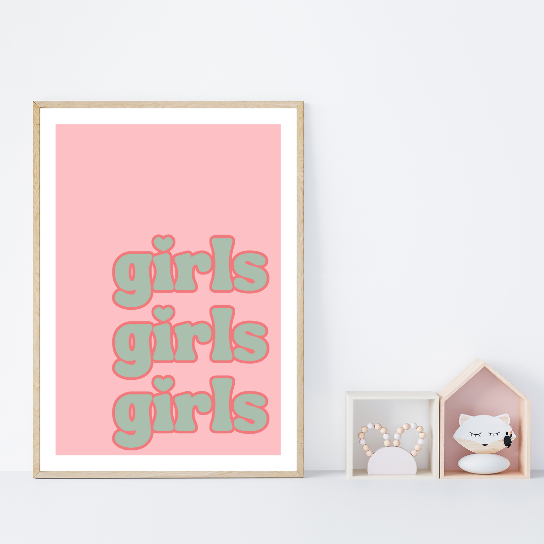 Girls Bedroom Wall Art Prints Set of 3 Positive Quotes A5 A4 A3 Preppy