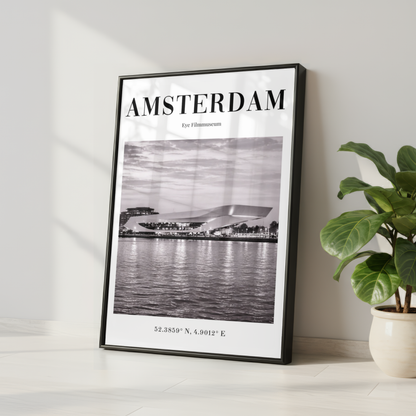 Amsterdam Eye Filmmuseum Monochrome Poster