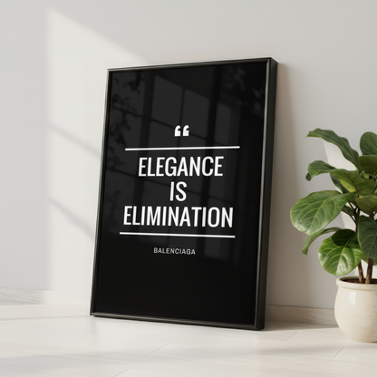 Balenciaga Quote Wall Art Black & White
