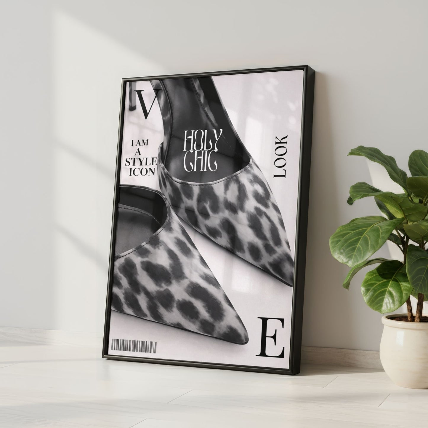 Leopard Heels Fashion Wall Art Print