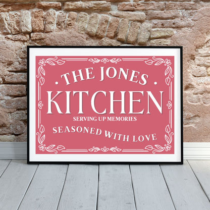 Personalised Kitchen Print