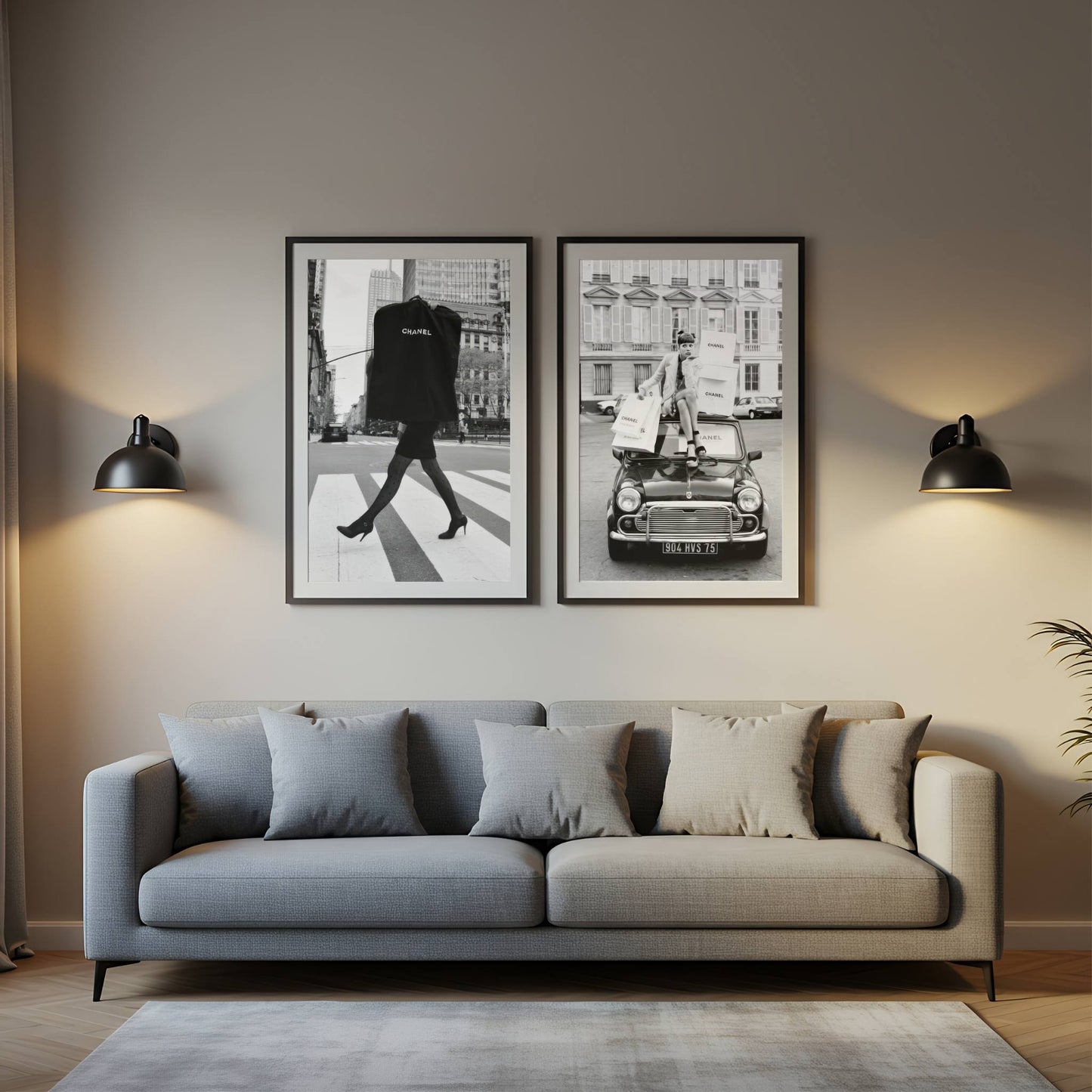 Set of 2 Chanel Fashion Print