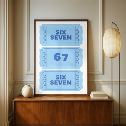 67 Blue Poster
