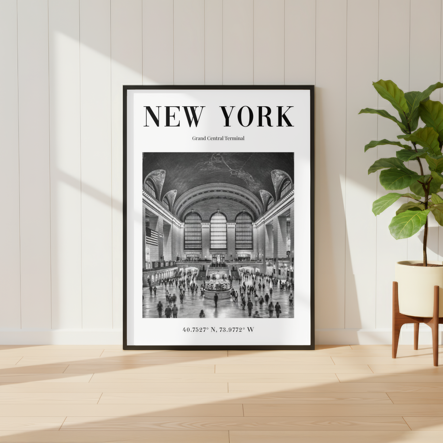 New York Grand Central Terminal Monochrome Poster