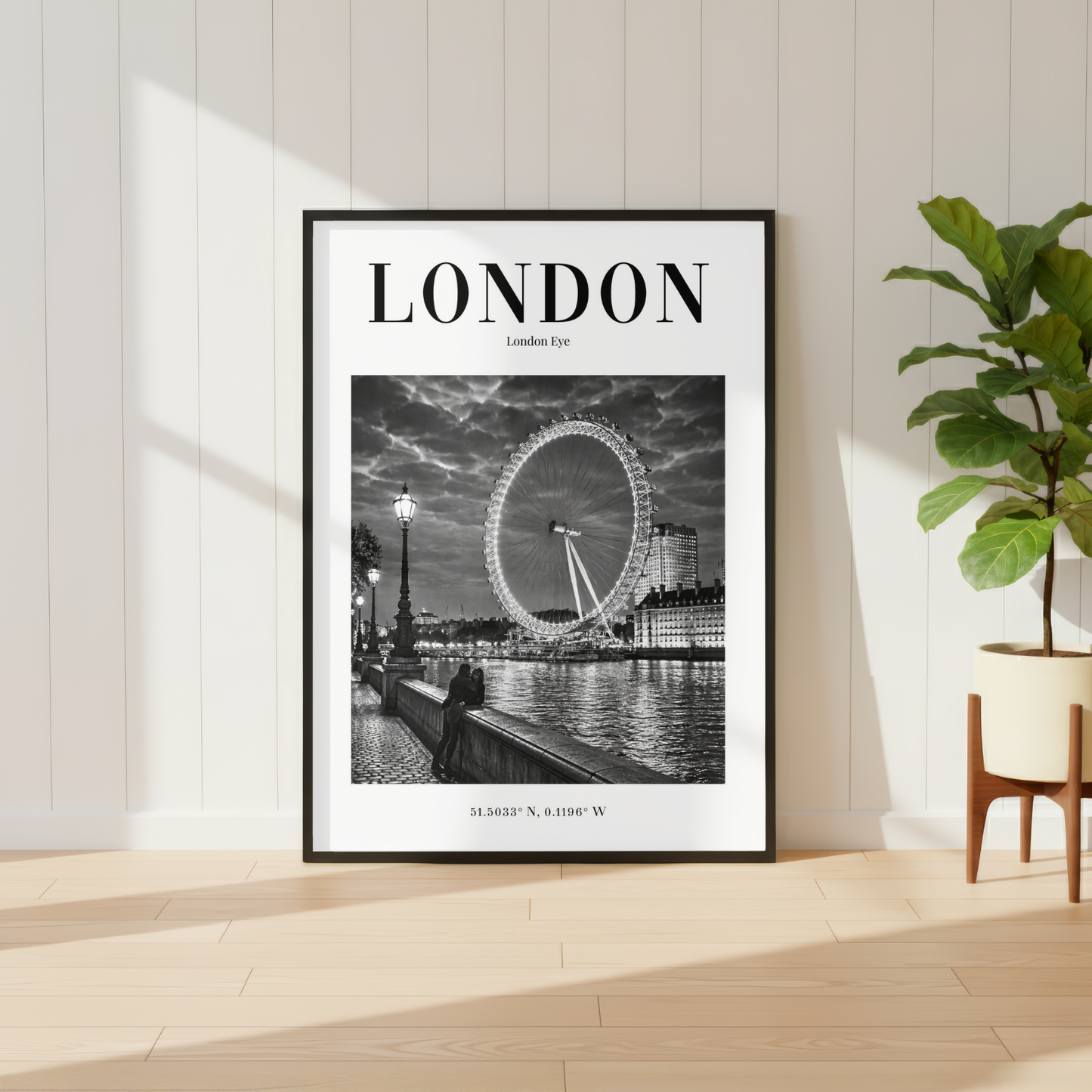 London Eye Monochrome Poster